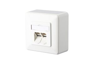 Metz Connect E-DAT design 2 Port AP Cat.6, reinweiß 1307440002-I