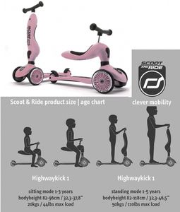 Scoot And Ride 2-in-1 Highwaykick Rose