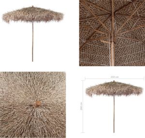 vidaXL Bambus Sonnenschirm mit Bananenblatt Dach 210 cm - Sonnenschirm - Sonnenschirme - Gartensonnenschirm - Gartensonnenschirme