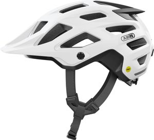ABUS Kask MTB Moventor 2.0 MIPS - Kask rowerowy z ochroną przed uderzeniami do jazdy w terenie - Kask all-mountain unisex - Błyszczący biały Rozmiar L L (57-61 cm?)