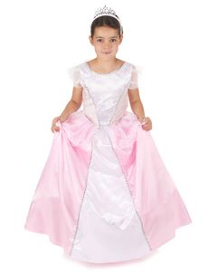 Edles Prinzessinnen-Kostüm für Mädchen rosa-weiss