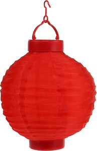 Lampion LED Solar 20cm Rot Outdoor Gartenlicht Party