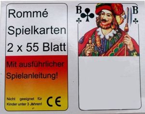 2x55 Romme Spielkarten Set