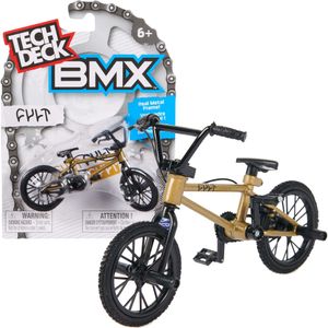 Tech Deck kleine BMX Mini Fingerbike Kit Gold Cult + Aufkleber