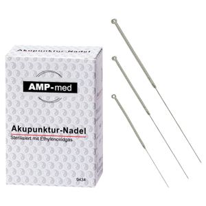 Akupunkturnadeln mit Silbergriff für Akupunktur Therapie 0,30x30 mm