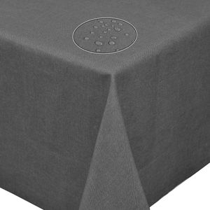 Tischdecke Leinendecke Leinenoptik Wasserabweisend Lotuseffekt Tischtuch Fleckschutz Eckig 160x160 cm Grau