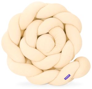 Bettschlange geflochten 200 cm[Ecru] Bettumrandung Zopfschlange Babybett Schlange