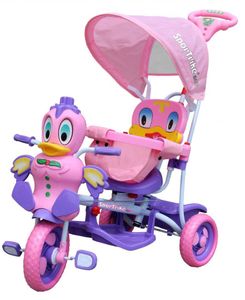 Kinderdreirad Baby Fahrrad Dreirad Happy Duck A11-2 - Rosa