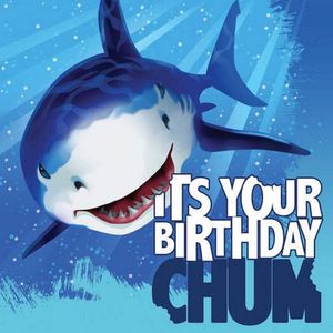Creative Party - Haifisch - Servietten "Splash", Happy Birthday 16er-Pack - Papier SG26540 (Einheitsgröße) (Blau/Weiß)