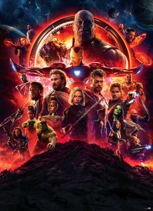 Papier Fototapete - Avengers Infinity War Movie Poster - Größe 184 x 254 cm