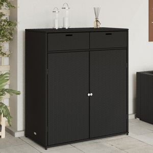 vidaXL Zahradní skříň černá 105x55x113 cm polyratan vidaXL Zahradní skříň černá 105x55x113 cm polyratan