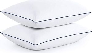 Sumitu Kopfkissen 2er Set – Hotel Qualität - Mittelfestes Kissen für Rücken-, Seiten- und Bauchschläfer – Baumwollbezug – Maschinenwaschbar - 50x50 cm