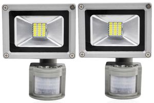 Greenmigo 2 Stück 20W LED Aussen Flutlicht Scheinwerfer SMD Lampe IP65 Wasserdicht Bewegungsmelder Flutlicht Strahler