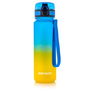 Trinkflasche Glasflasche Wasserflasche Sportflasche Fahrradflasche 500 ml blau/gelb