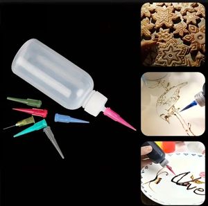 GKA 8 teiliges Squeeze Set Quetschflasche für feine Verzierungen von Kuchen Torten Speisen Dekorationsstift
