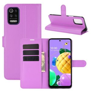 König Design Hülle kompatibel mit LG K52 Kunstleder Handyhülle - Handy Case Violett