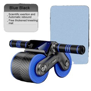 Ab roller, trenažér břišních svalů, automatický odraz, modrý černý