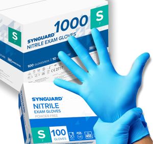 1000 Nitril-Handschuhe, puderfrei, latexfrei, hypoallergen, Lebensmittelhandschuhe, medizinische Einweghandschuhe (Größe S)