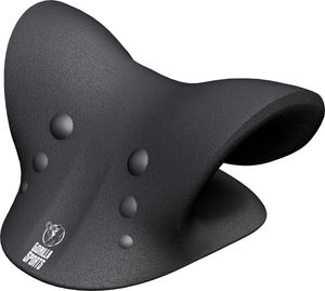 GORILLA SPORTS® Nackenstrecker - mit Triggerpunkten, Tasche, Schaumstoff, Schwarz - Nackenwolke, Nackenretter, Entspannungskissen, Nackendehner