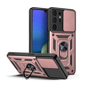 Armor Hülle für Samsung Galaxy S22 Ultra Kameraschutz Handy Panzer Case Cover Schutzhülle Outdoor Farbe: Rosegold