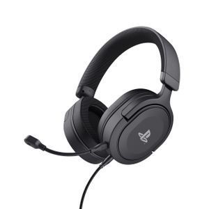 Trust Gaming Headset GXT 498 Forta Offiziell Lizenziert für PlayStation 5, Nachhaltig, PS4 / PS5 Headset, 1,2 m Kabel, Abnehmbares Mikrofon, Verstellbarer Kopfbügel, Over-Ear Kopfhörer, Schwarz