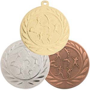 Medaille Volleyball gold silber bronze 50 mm Stahl 