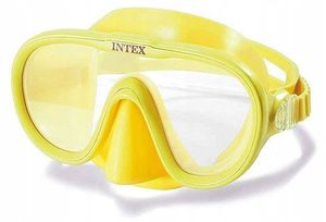 INTEX Schwimmbrille Taucherbrille Schnorchelbrille Schwimmmaske Farbe gelb oder blau empfohlen ab 8 Jahren