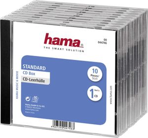 Hama - zásobník na CD - kapacita: 1 CD - čierny, priehľadný (balenie po 10 ks)