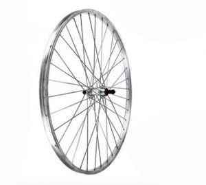 Rennrad Laufrad Hinterrad 28 Zoll Silbernes Aluminium 7-fach für Schraubkranz