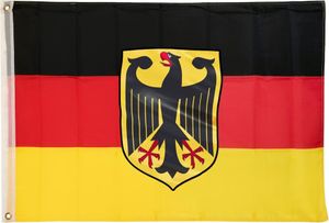 PHENO FLAGS Fahne Flagge Deutschland Adler 90X150 2 Ösen Deutsche Nationalflagge