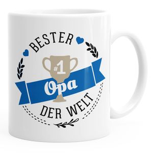 Kaffee-Tasse bester Opa der Welt Geschenk für Opa MoonWorks® weiß unisize