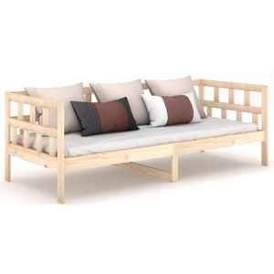 vidaXL Denná posteľ z borovicového masívu 90x200 cm