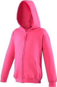 Awdis Kinder Kapuzen Weste RW192 (7-8 Jahre (128)) (Dunkles Pink)