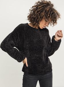 Urban Classics Ladies Oversize Chenille Sweater TB2354, color:black, size:3XL