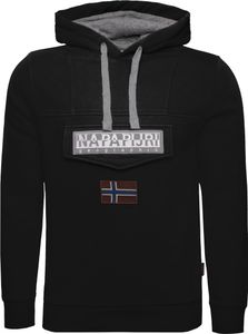 Napapijri Herren Sweatshirt Hoodie Kapuzenpullover Sweater Pullover, Größe:S, Farbe:Schwarz