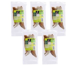 Dehner Hundesnack, Kaninchenohren mit Fell, 5 x 100 g (500 g)