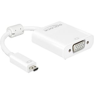 Delock 65557 HDMI Adapter Delock micro D -> D-Sub15 St/Bu weiß
