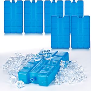 BigDean 6er Set Kühlakkus je 200ml - 12h lange Kühlung- perfekt für Kühltasche & Kühlbox- 15 x 8 x 2 cm - Kühlelemente Kühlpacks Kühlpads -  EU