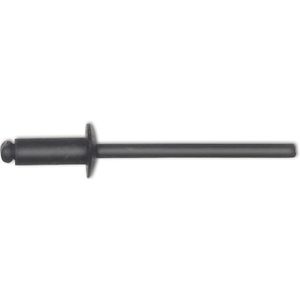 ISO15977 Blindniete Flachrundkopf 3.2x 6 Aluminium mit Stahldorn RAL9005 schwarz