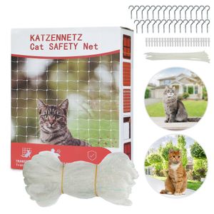 Katzennetz Balkonnetz Transparentes Katzenschutznetz Katzen-Schutznetz Fenstergitter Kippfenster-Schutzgitter 3x8m