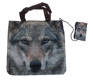 Einkaufstasche Wolf, Waldtier Einkaufstaschen Falttaschen Stofftasche Stofftaschen Tiere Wölfe