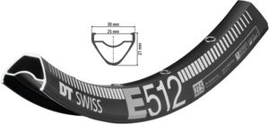 Felge DT Swiss E 512 27.5" schwarz 584-25 VL 6,5mm 32 Loch