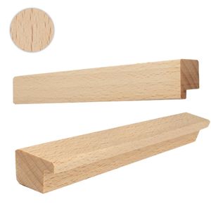 Möbelgriffe aus Holz Massiver 2 Stücke  Schrankgriffe 200mm Rohholz