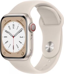 APPLE Watch Series 8 Edelstahl GPS + Cellular LTE 41MM Gold Sportarmband Beige MNJC3FD/A -  /
