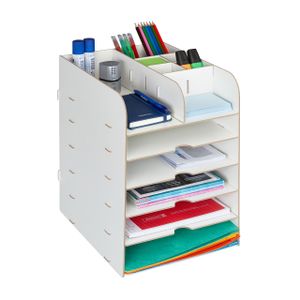 relaxdays Schreibtisch Organizer mit Ablagefächern