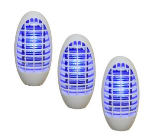 3x UV Steckdose Mückenvernichter Insektenvernichter Mückenstecker Insektenlampe