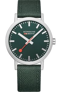 Mondaine Herren Quarz Armbanduhr aus Edelstahl mit Textil-Kork Band - CLASSIC - A660.30360.60SBF