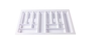 KOTARBAU® Box na příbory do zásuvky Organizér do zásuvky na kuchyňské příbory bílý 830x490mm