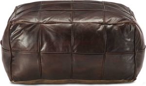 vidaXL Pouf Dunkelbraun 60 x 60 x 30 cm Echtes Ziegenleder vidaXL Pouf Dunkelbraun 60 x 60 x 30 cm Echtes Ziegenleder