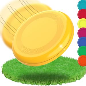 Frisbee Scheibe 'Space Flyer' Ø 22 cm - Wurfscheibe perfekt für Kinder, Erwachsene oder als Hundefrisbee - Spielzeug für Garten, Strand & Wasser - standard-gelb
